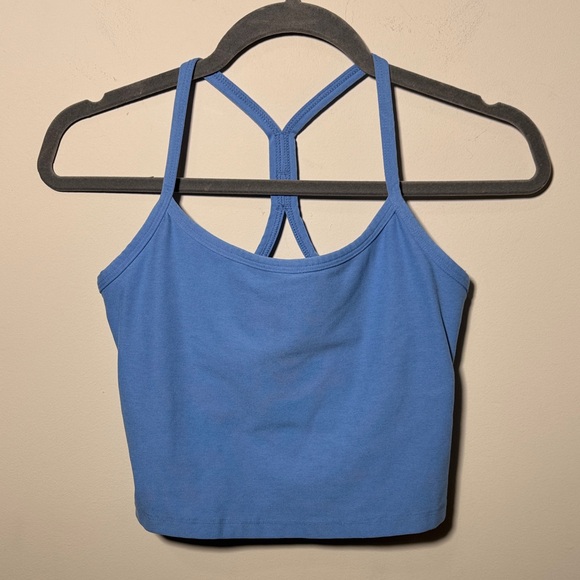 Beyond Yoga Tops - Beyond Yoga Spacedye Slim Racerback Cropped Tank in Blue - M